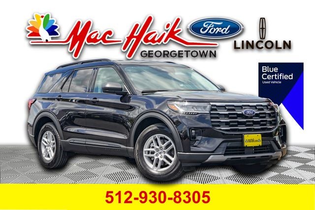 2026 Ford Explorer Active in Agate Black Metallic — front three-quarter view