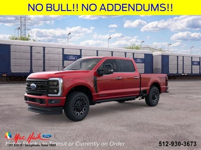 2026 Ford Super Duty F-250® Platinum® in Ruby Red Metallic Tinted Clearcoat — front three-quarter view