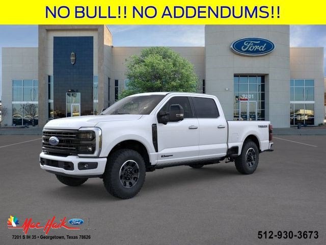 2026 Ford Super Duty F-250® Platinum® in Star White Metallic Tri-Coat — front three-quarter view