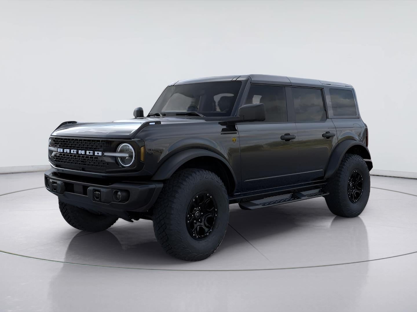 2026 Ford Bronco Badlands in Shadow Black — front three-quarter view