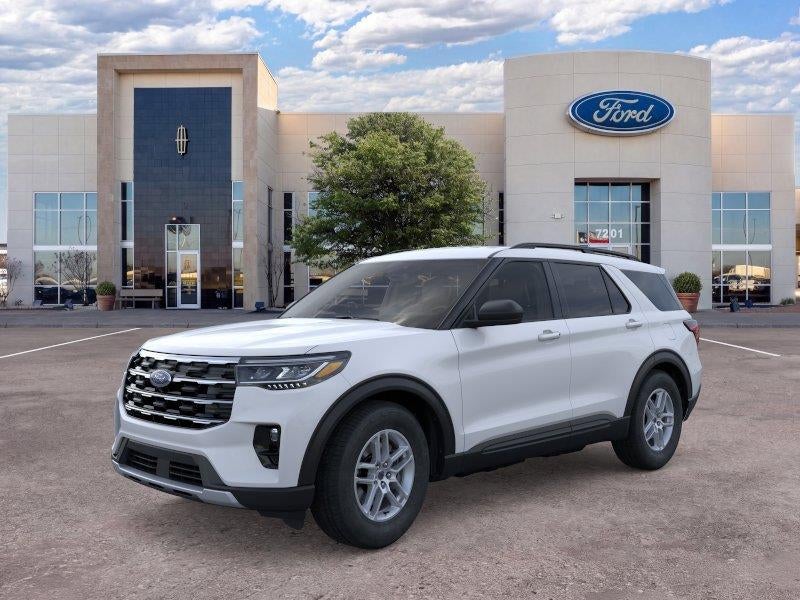 2026 Ford Explorer Active in Space White Metallic — front three-quarter view