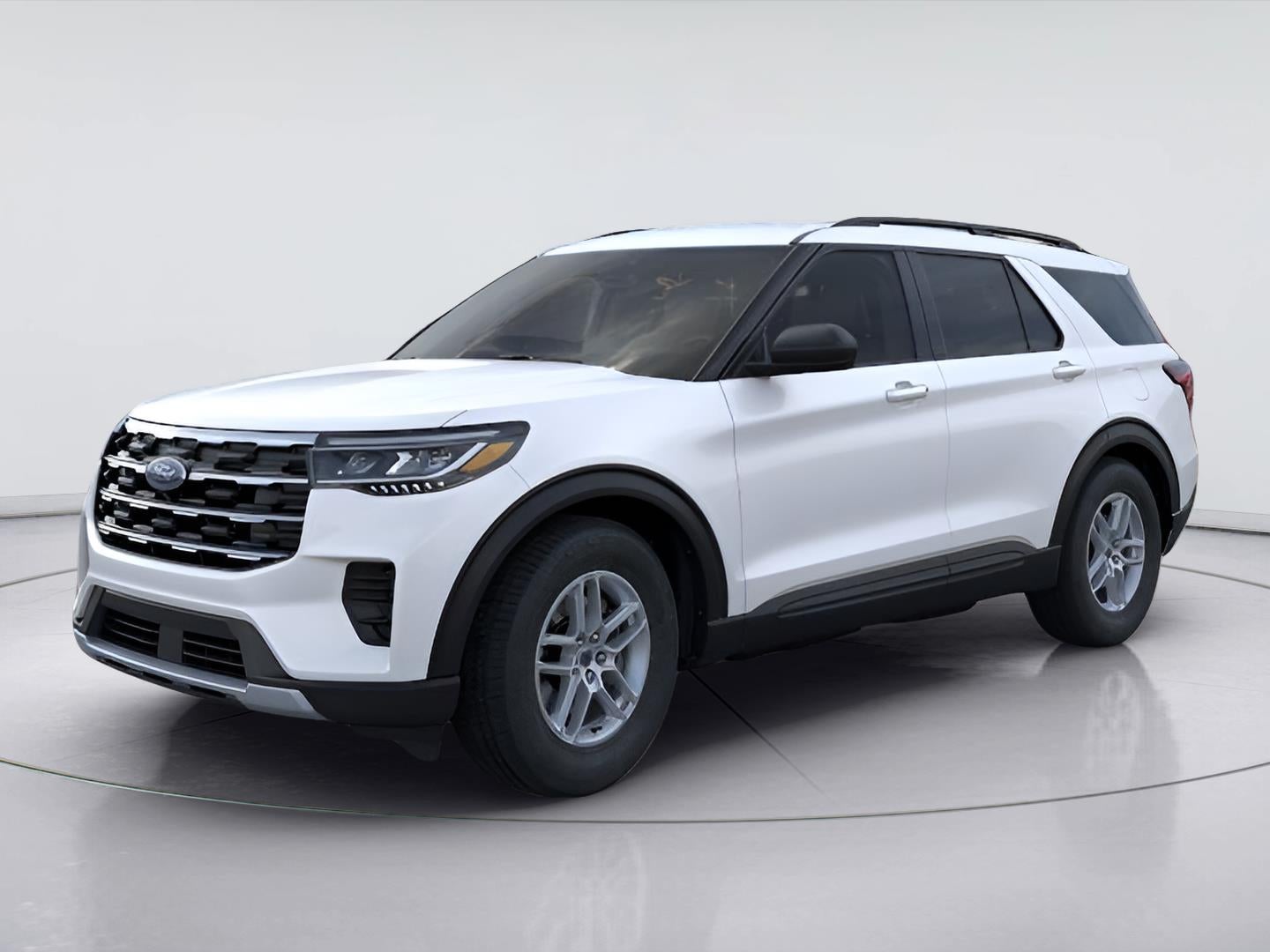 2026 Ford Explorer Active in Star White Metallic Tri-Coat — front three-quarter view