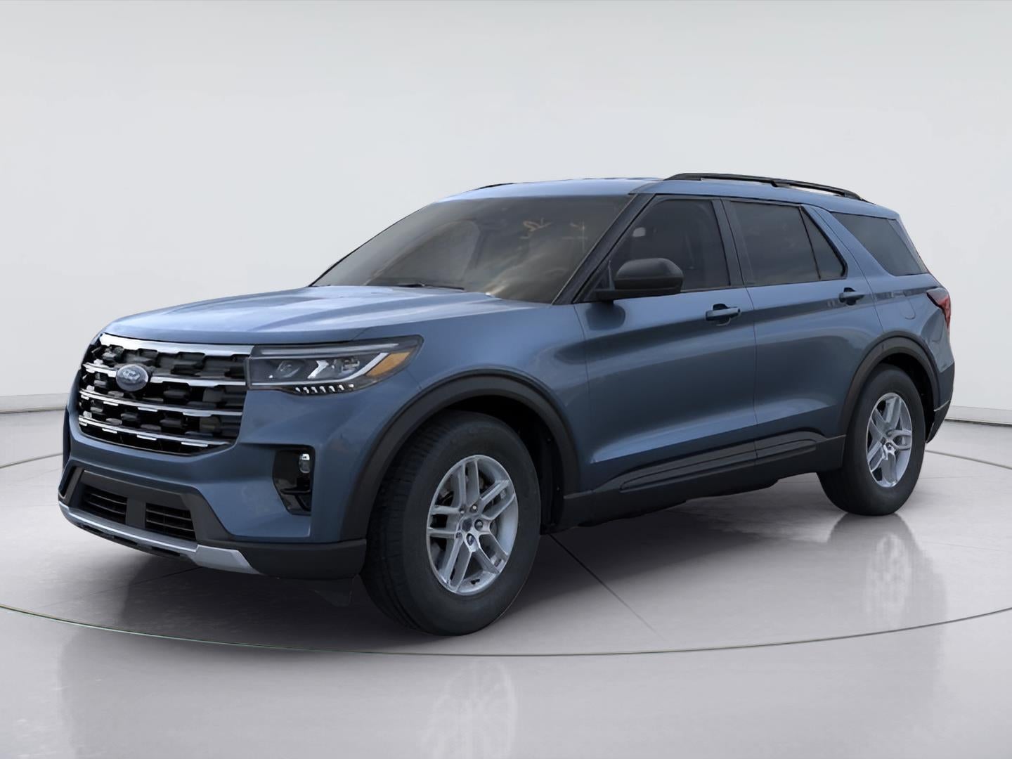 2026 Ford Explorer Active in Vapor Blue Metallic — front three-quarter view